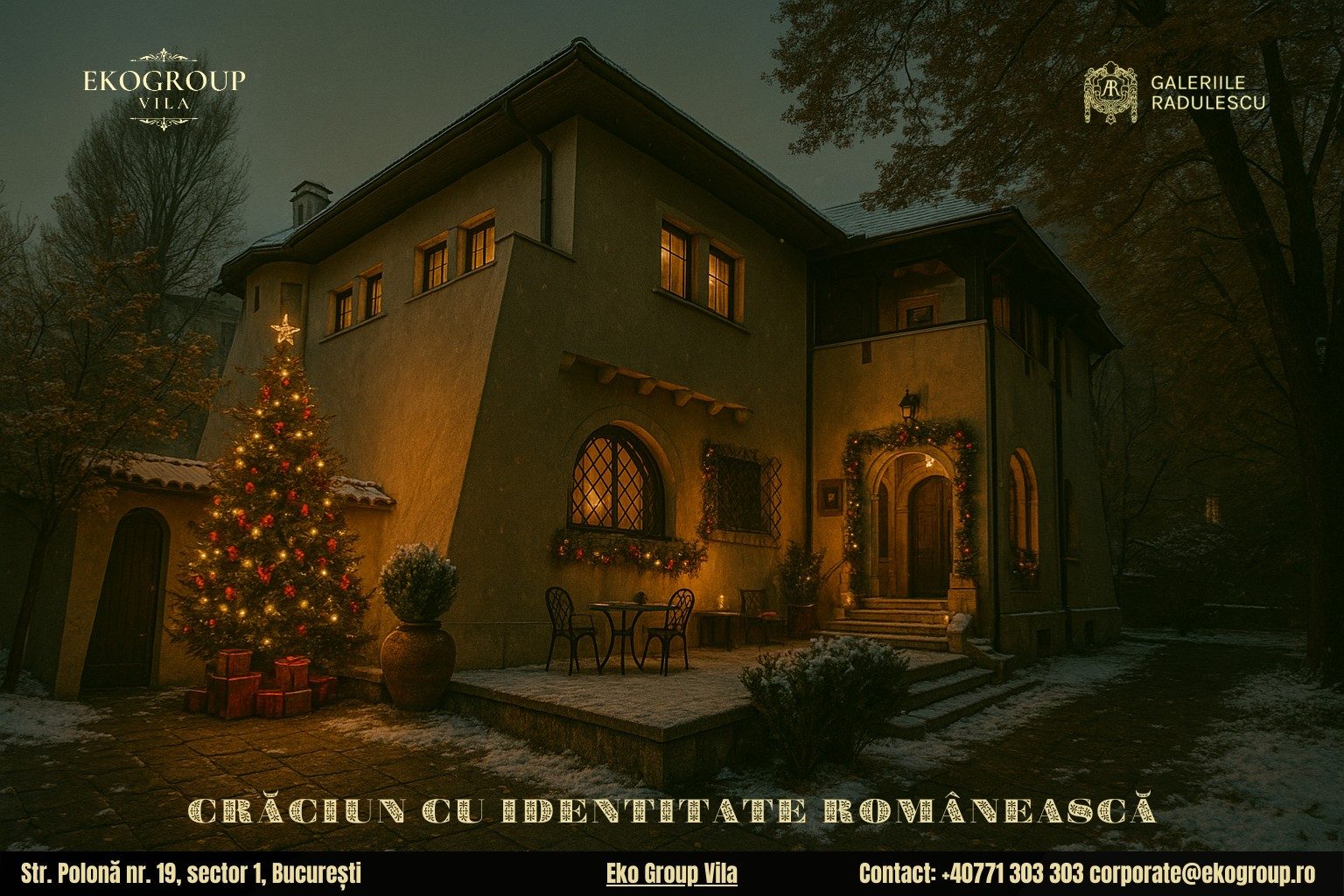 O Poveste de Crăciun în Eleganța Anilor ’30: Magia Fostei Case Tătărăscu, Astăzi Eko Group Vila
